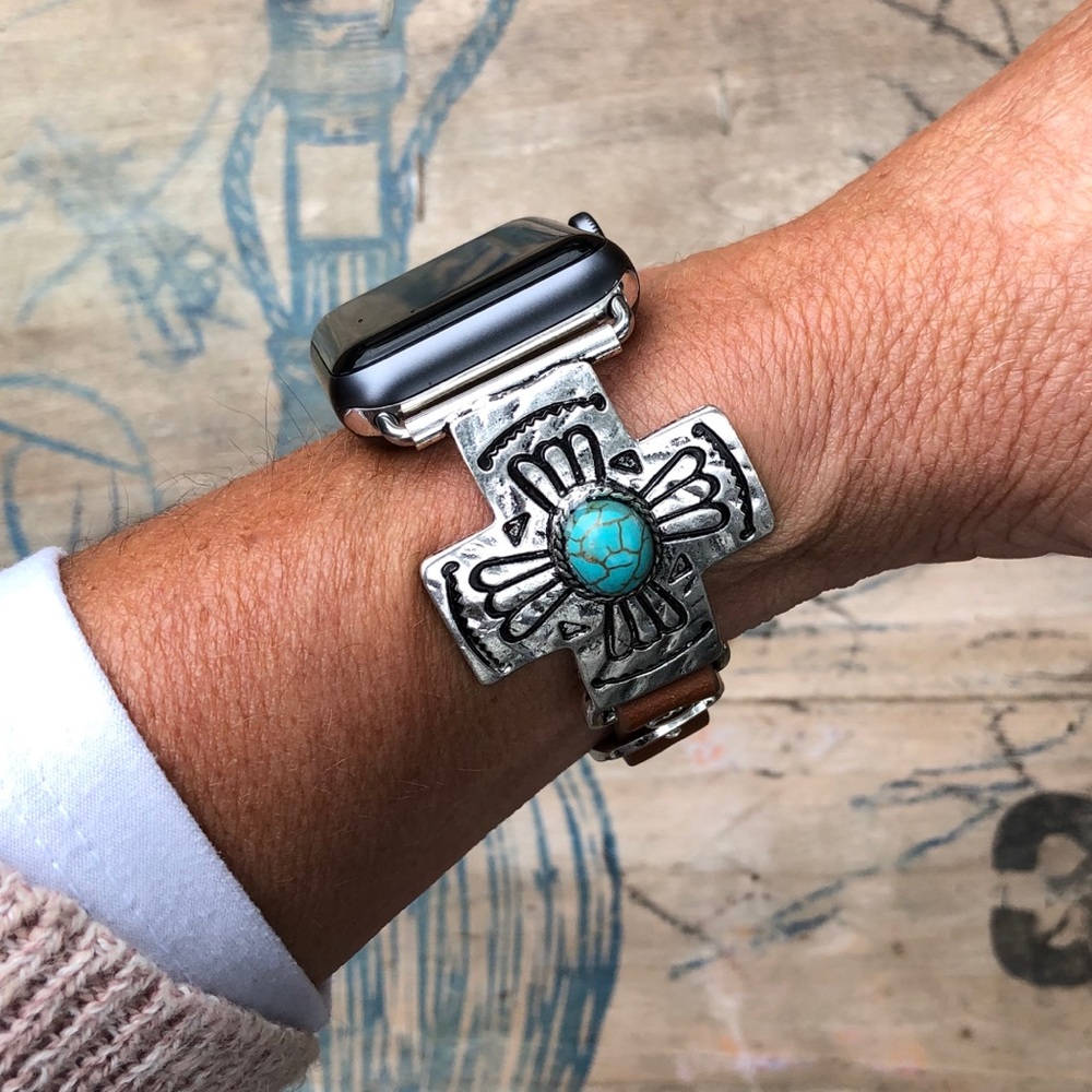 Apple watch band turquoise stone